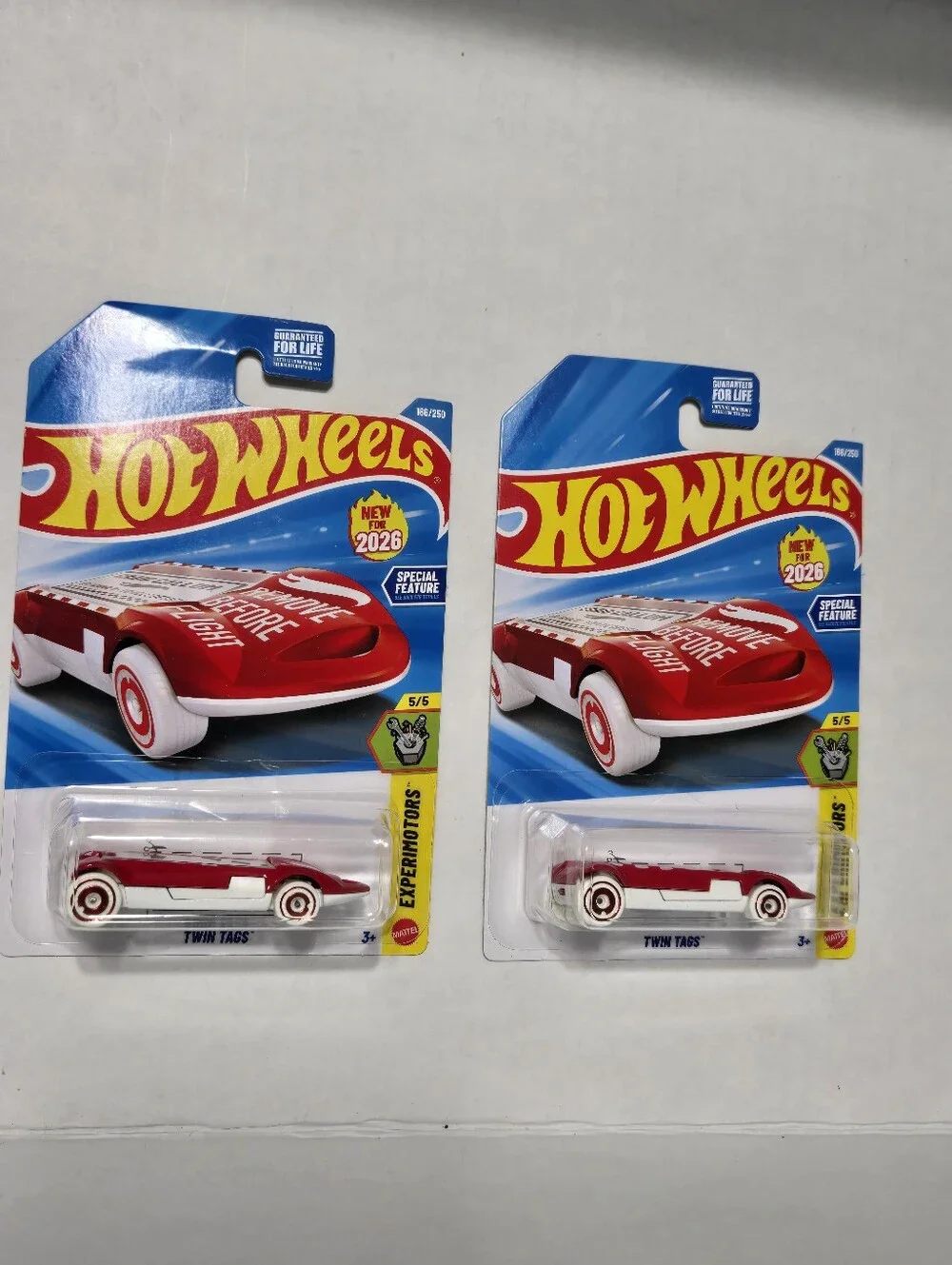 Set of 2 Remove Before Flight Hot Wheels Twin Tags 2026 Experimotor toy car NEW